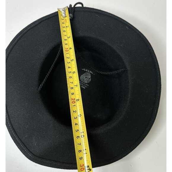Black Wool Western Cowboy Hat Wide Brim Concho Band Rancher Boho USA - Picture 3 of 8